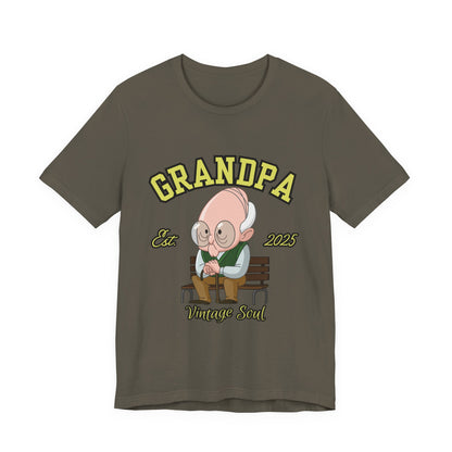 Vintage Grandpa Tee, Unisex Short Sleeve T-Shirt, Gift for Grandpa, Father's Day Outfit, Family Reunion Apparel, Nostalgic T-Shirt