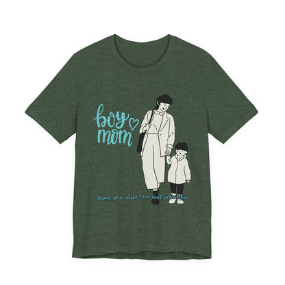Boy Mom Short Sleeve Tee - Perfect Gifts for Mothers, Cute Family Outfits, Mom's Night Out, Mother's Day Apparel, Casual Everyday Wear
