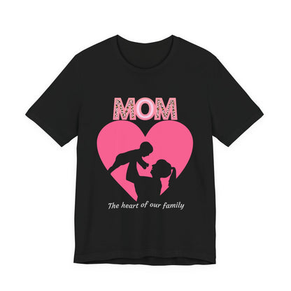 Mom Heart Unisex Tee | Gift for Mom, Mother's Day Shirt, Family Love T-Shirt, Heartwarming Apparel, Cute Mom Gift