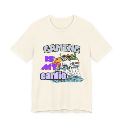Gaming Is My Cardio Tee, Unisex Graphic T-Shirt for Gamers, Funny Gift for Birthdays, Casual Wear, Unique Gamer Apparel