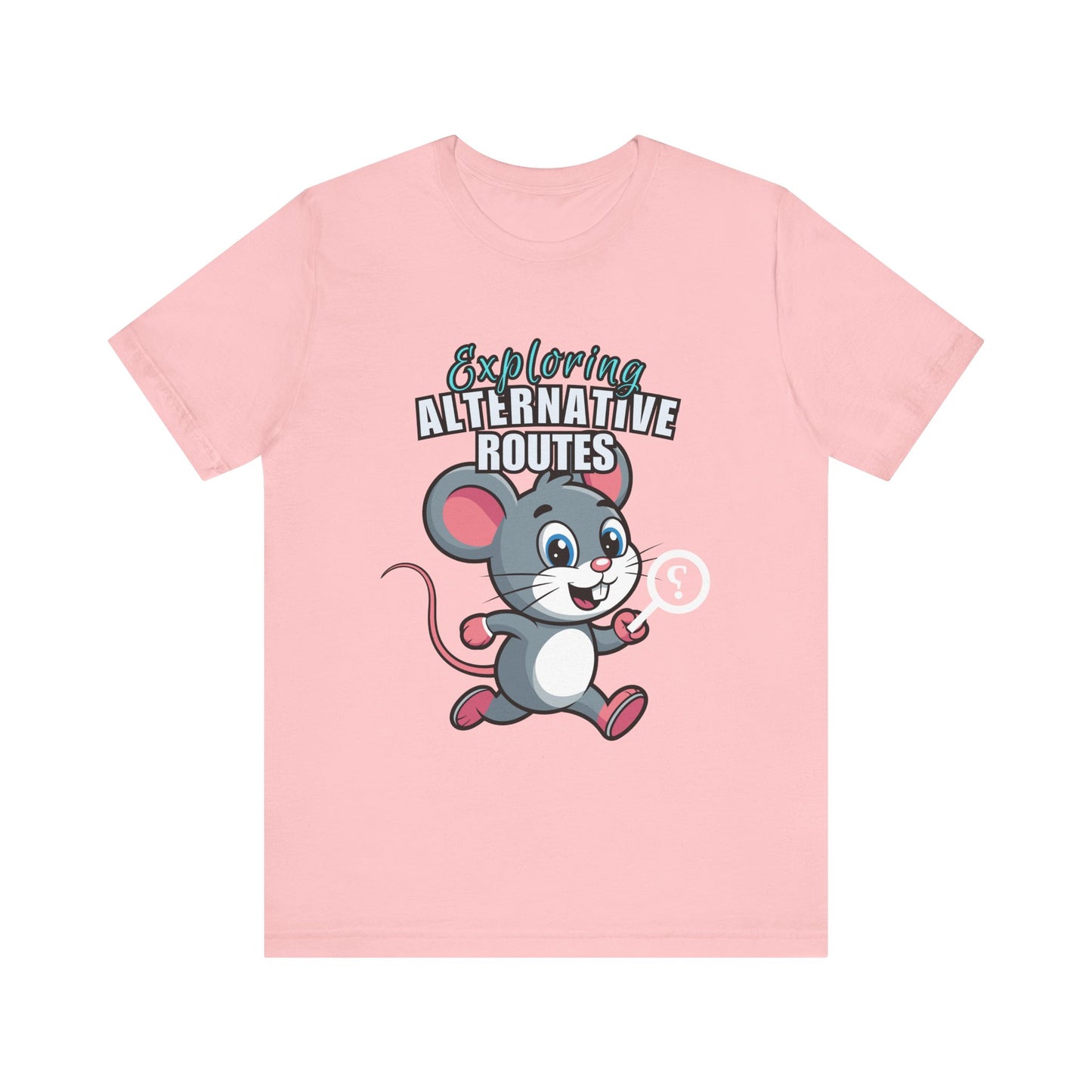 Exploring Alternative Routes Tee, Fun Mouse Graphic T-Shirt, Unisex Casual Shirt, Gift for Animal Lovers, Kids & Adults