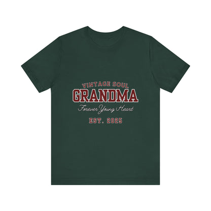 Vintage Soul Grandma Tee - Forever Young Heart, Birthday Gift, Family Reunion, Mothers Day Gift, Cute Grandma Shirt