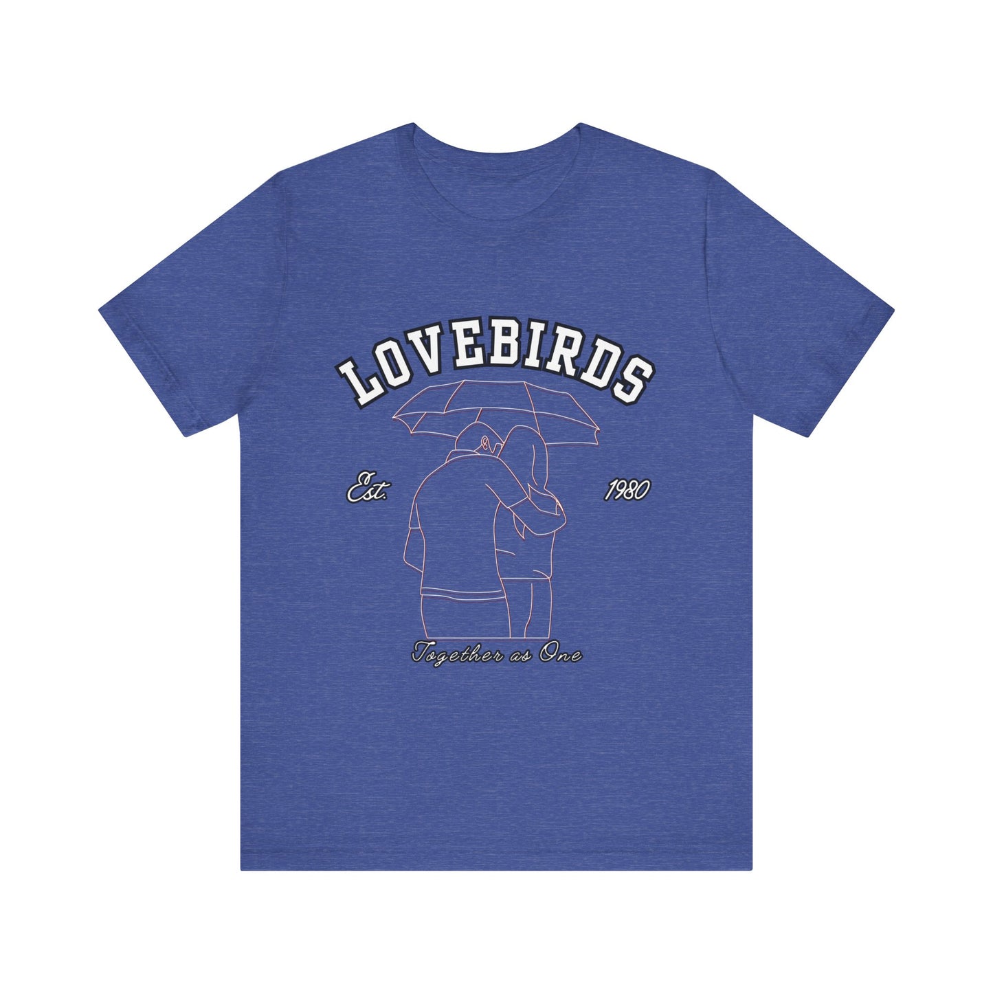 Lovebirds Unisex T-Shirt, Romantic Tee for Couples, Anniversary Gift, Valentine's Day Apparel, Gift for Her/Him, Cute Casual Wear