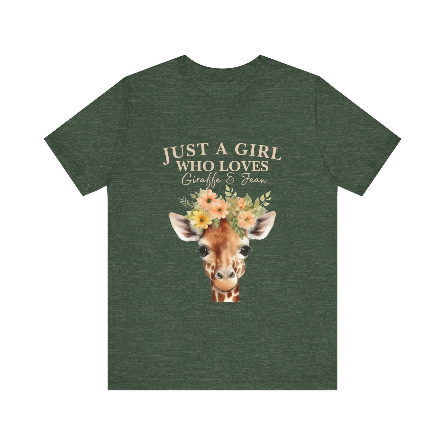 Just a Girl Who Loves Giraffes Tee, Cute Animal Lover Gift, Summer Casual Fashion, Birthday Tee, Nature Enthusiast Shirt