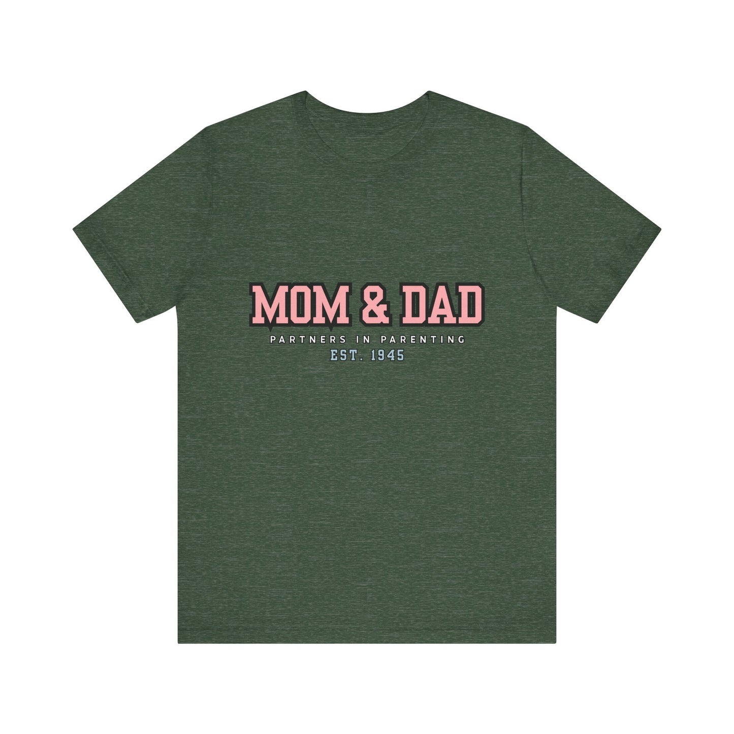 Mom & Dad Partner in Parenting Tee, Family Matching Tee, Parent T-Shirt, Gift for New Parents, Cute Family Shirt, Unisex Graphic Tee