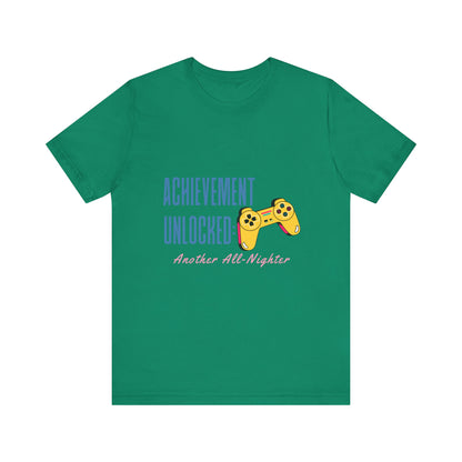Achievement Unlocked Gamer Tee, Unisex Jersey T-Shirt for Gamers, Perfect for Gaming Nights, Birthday Gift, Casual Wear