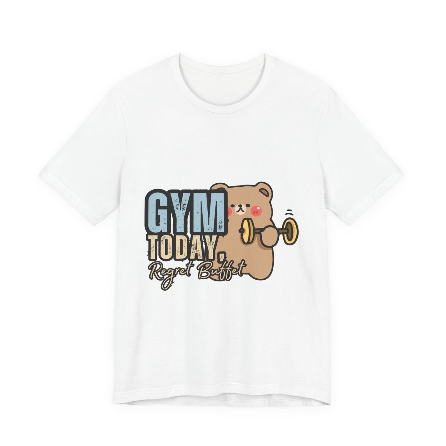 Adorable Gym Bear Unisex Tee - Perfect for Fitness Lovers, Cute Workout Shirt, Gift for Exercise Enthusiasts, Casual Wear, Fun Gym Apparel