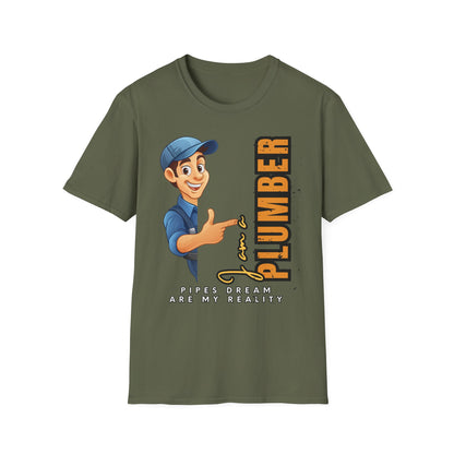 Plumber RealityT-Shirt, Funny Plumbing Tee, Gift for Plumbers, Casual Work Shirt, Father's Day Gift, Home Repair Humor