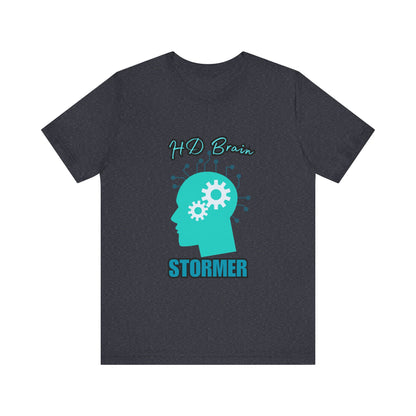 HD Brain Stormer Tee, Funny Unisex T-Shirt, Gift for Tech Lovers, Unique Geeky Apparel, Casual Brainstorming Shirt