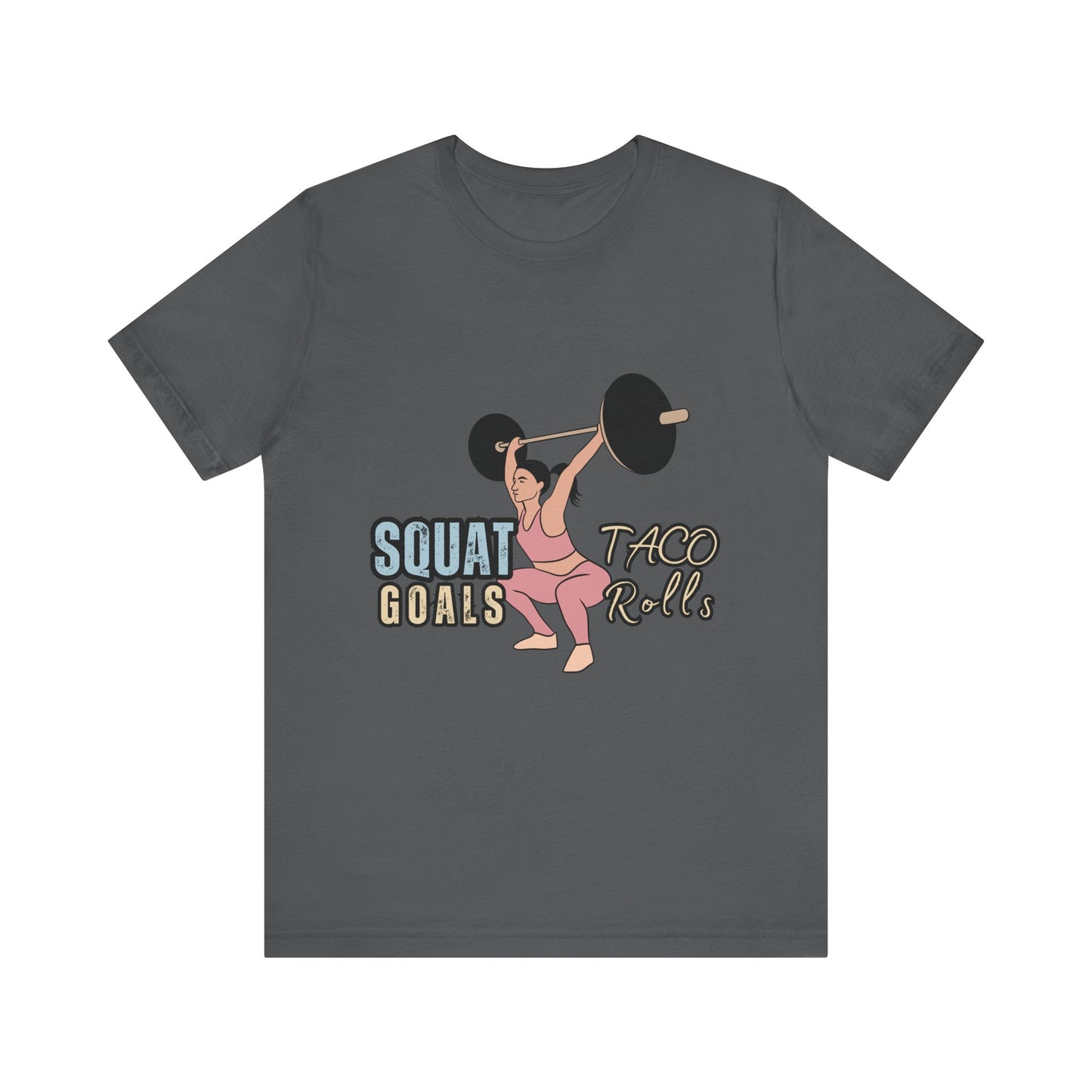 Squat Goals Unisex Jersey Tee, Funny Workout Shirt, Fitness Gift, Gym Apparel, Weightlifting Top, Motivational Tee