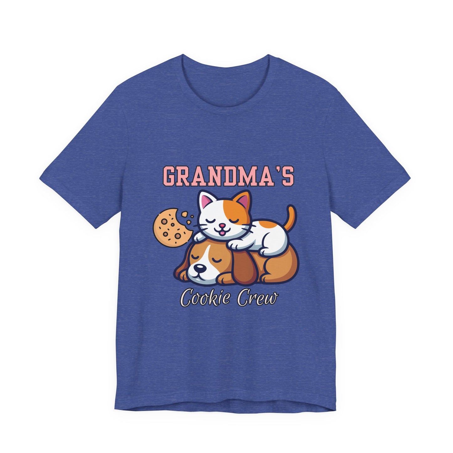 Cute Cat & Dog Grandma's Cookie Crew Tee - Pet Lovers Shirt, Animal Lover Gift, Funny Cat Tee, Family Reunion, Birthday Gift