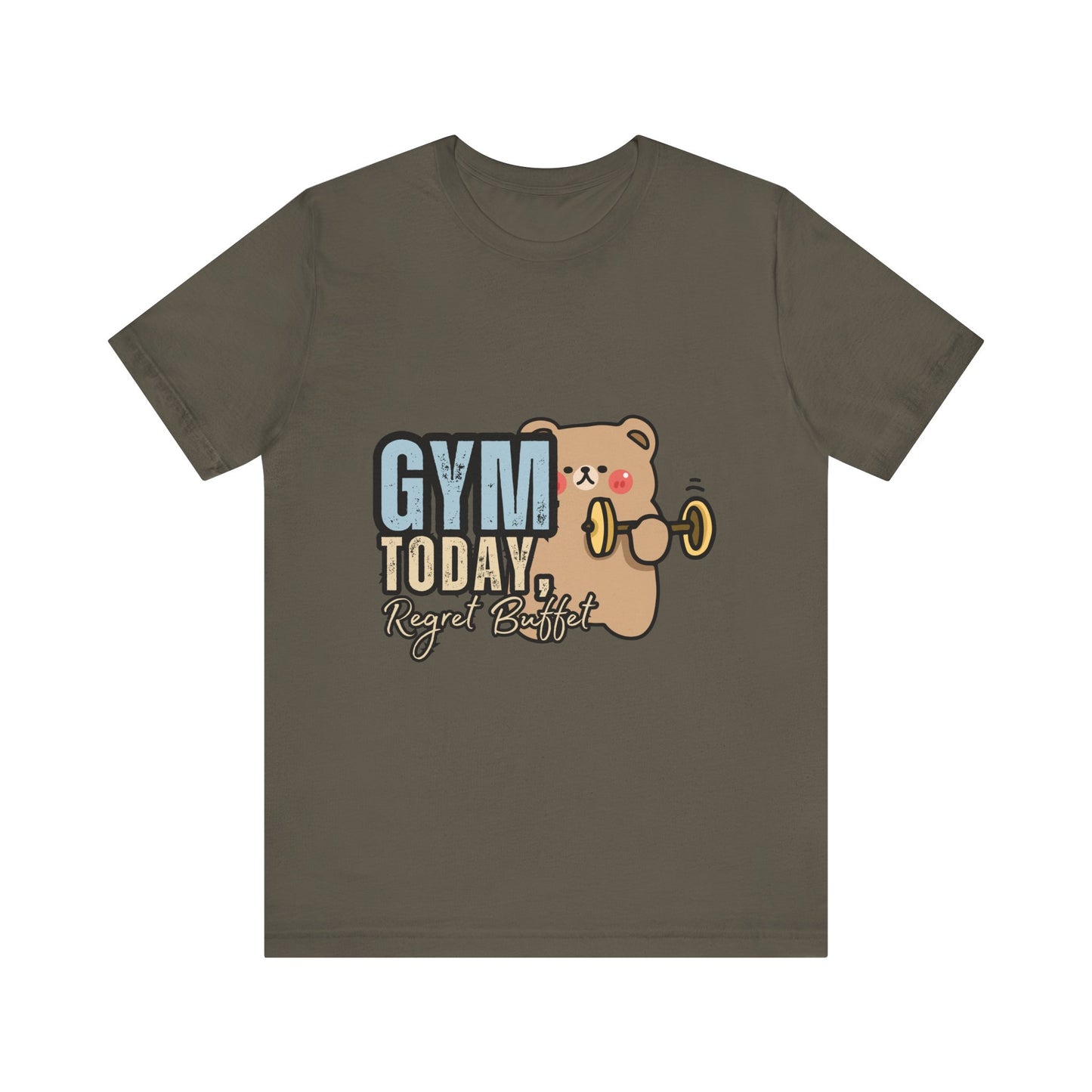 Adorable Gym Bear Unisex Tee - Perfect for Fitness Lovers, Cute Workout Shirt, Gift for Exercise Enthusiasts, Casual Wear, Fun Gym Apparel