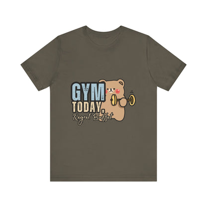 Adorable Gym Bear Unisex Tee - Perfect for Fitness Lovers, Cute Workout Shirt, Gift for Exercise Enthusiasts, Casual Wear, Fun Gym Apparel