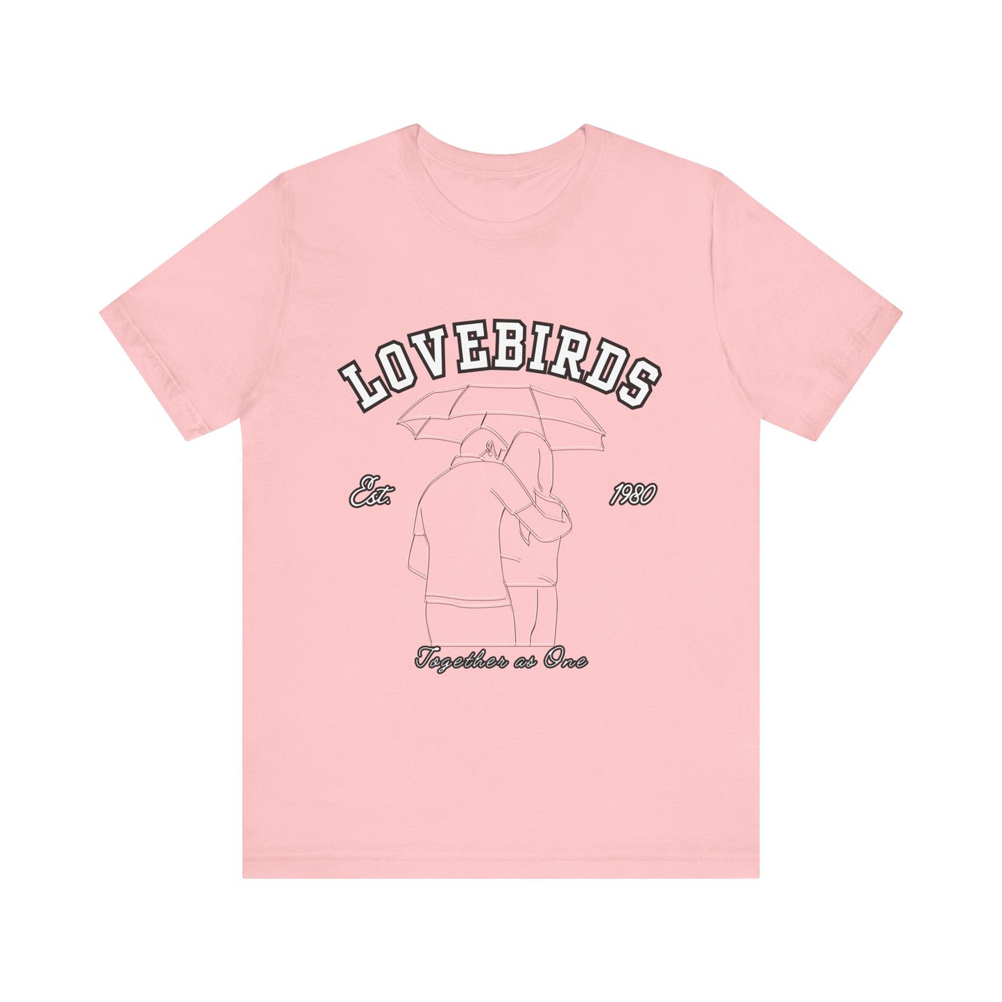 Lovebirds Unisex T-Shirt, Romantic Tee for Couples, Anniversary Gift, Valentine's Day Apparel, Gift for Her/Him, Cute Casual Wear