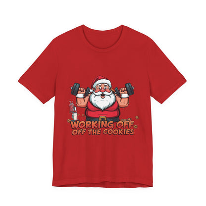 Unisex Tee Santa Funny Cookies Design T-Shirt