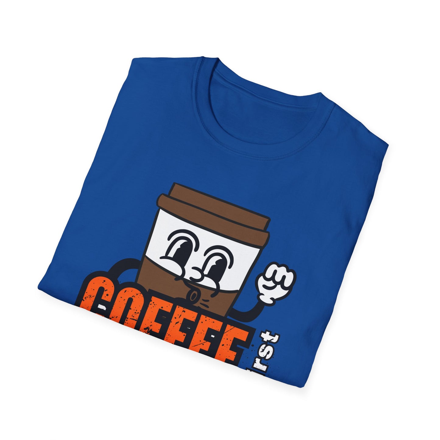 Coffee First Circuits Second Cartoon Unisex T-Shirt, Funny Coffee Tee, Gift for Engineers, Electrician T-shirt