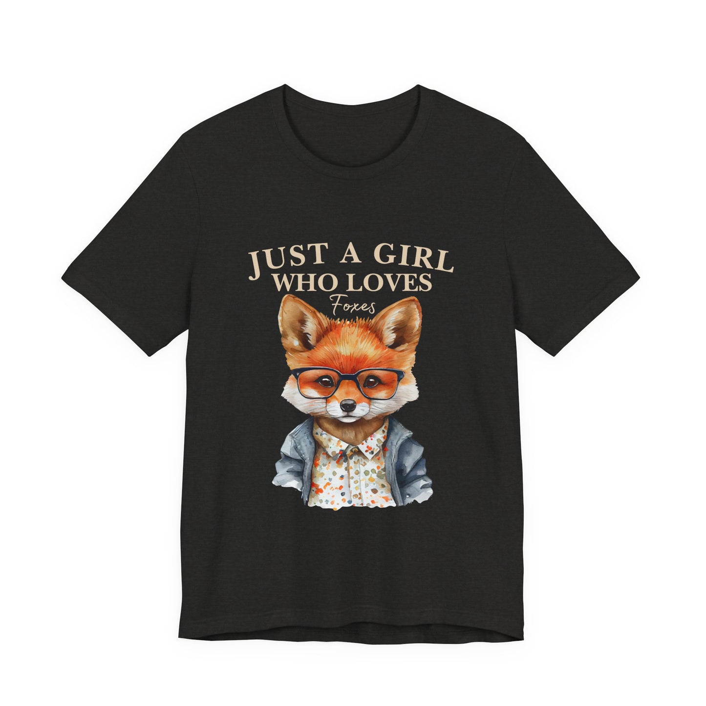 Cute Fox Graphic Tee for Animal Lovers, Fun Gift for Girls, Nature Lover Shirt, Animal Themed Apparel, Perfect for Casual Outings