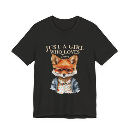 Cute Fox Graphic Tee for Animal Lovers, Fun Gift for Girls, Nature Lover Shirt, Animal Themed Apparel, Perfect for Casual Outings
