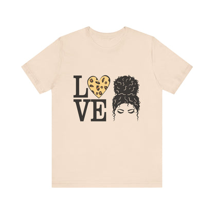 Love Print Girl Tee, Cute Gift for Dates, Casual Everyday Wear, Valentine's Day Top, Unique Fashion Statement for Ladies