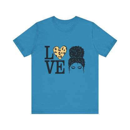 Love Print Girl Tee, Cute Gift for Dates, Casual Everyday Wear, Valentine's Day Top, Unique Fashion Statement for Ladies
