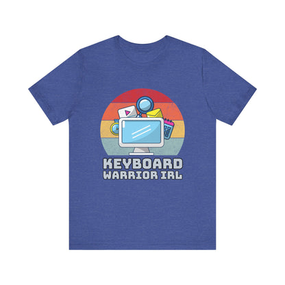 Playful Keyboard Warrior Tee, Gamer Shirt, Geek Fashion, Cute Coding Gift, Unisex Casual Tee, Retro Gaming Apparel
