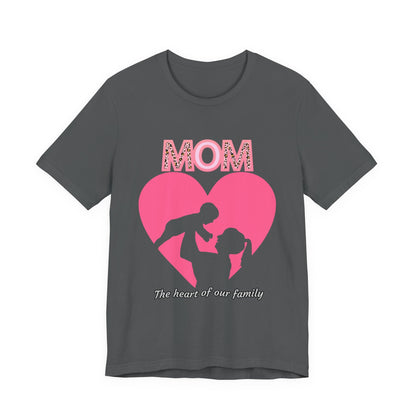 Mom Heart Unisex Tee | Gift for Mom, Mother's Day Shirt, Family Love T-Shirt, Heartwarming Apparel, Cute Mom Gift