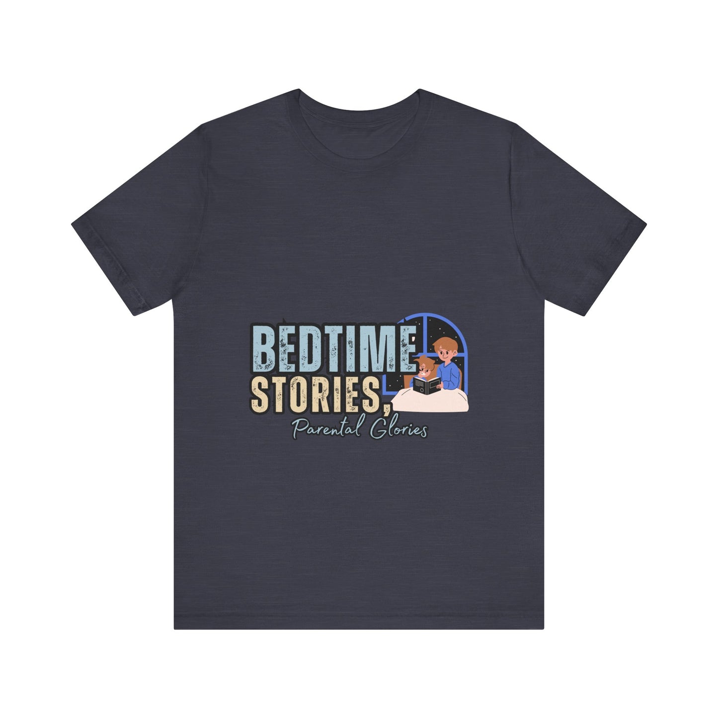 Bedtime Stories Unisex Tee, Cozy Sleep Shirt, Gift for Parents, Family Storytime T-shirt, Book Lovers Apparel
