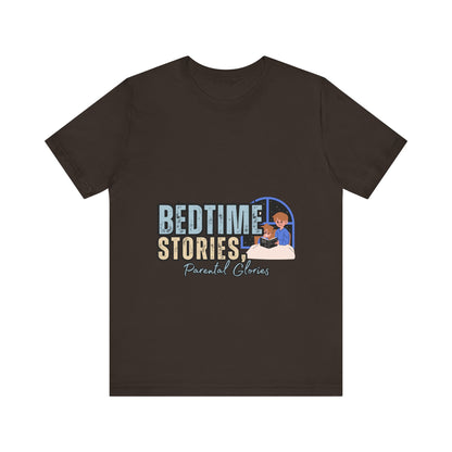 Bedtime Stories Unisex Tee, Cozy Sleep Shirt, Gift for Parents, Family Storytime T-shirt, Book Lovers Apparel
