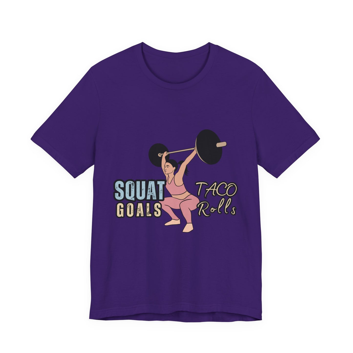 Squat Goals Unisex Jersey Tee, Funny Workout Shirt, Fitness Gift, Gym Apparel, Weightlifting Top, Motivational Tee