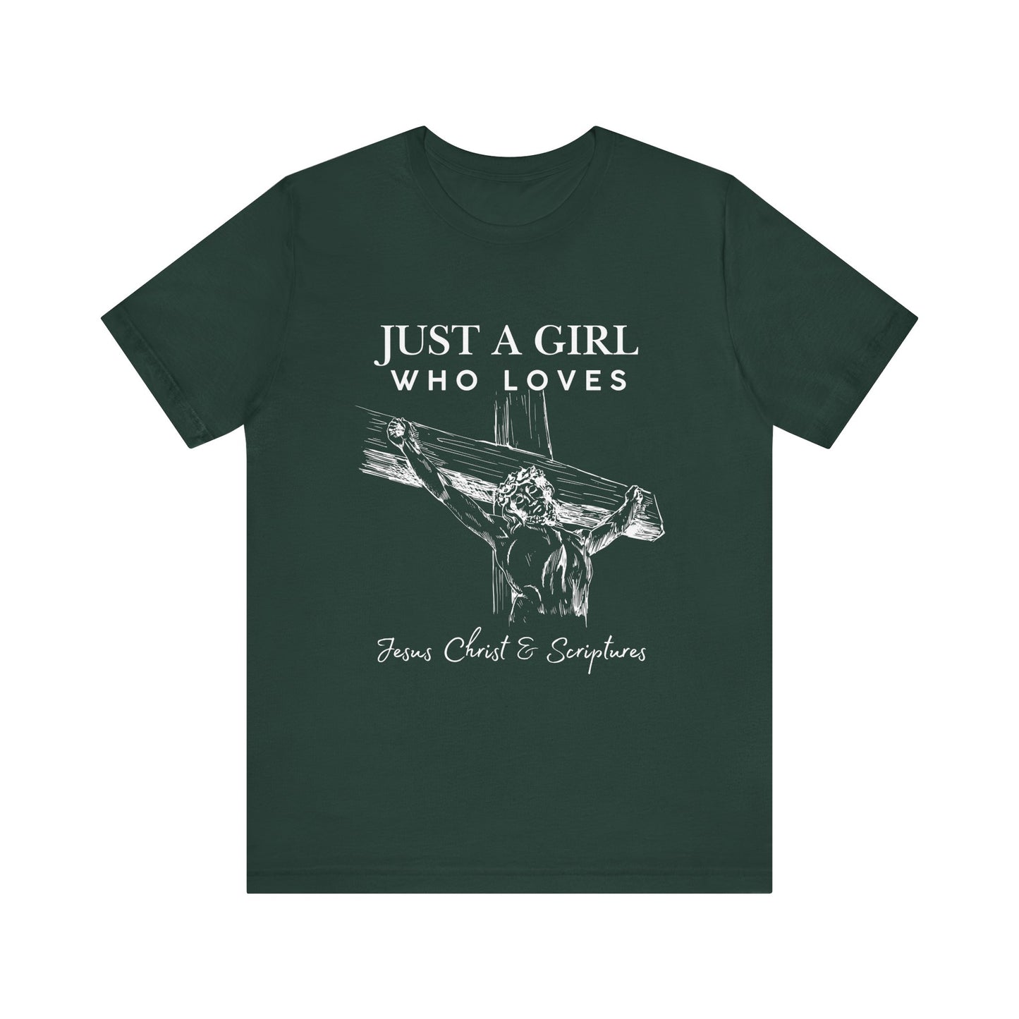 Just a Girl Who Loves Jesus Tee, Christian T-Shirt, Faith-Based Apparel, Inspirational Gift, Religious Fashion