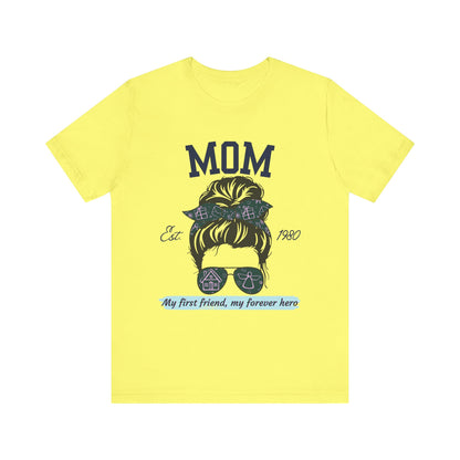 Mom Life Unisex Tee - Est. 1980, Gift for New Moms, Birthday Gift, Casual Wear, Mother's Day Shirt, Trendy Graphic T-Shirt