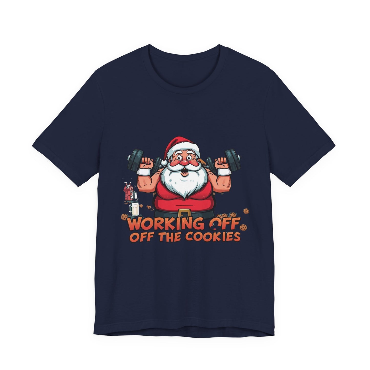 Unisex Tee Santa Funny Cookies Design T-Shirt