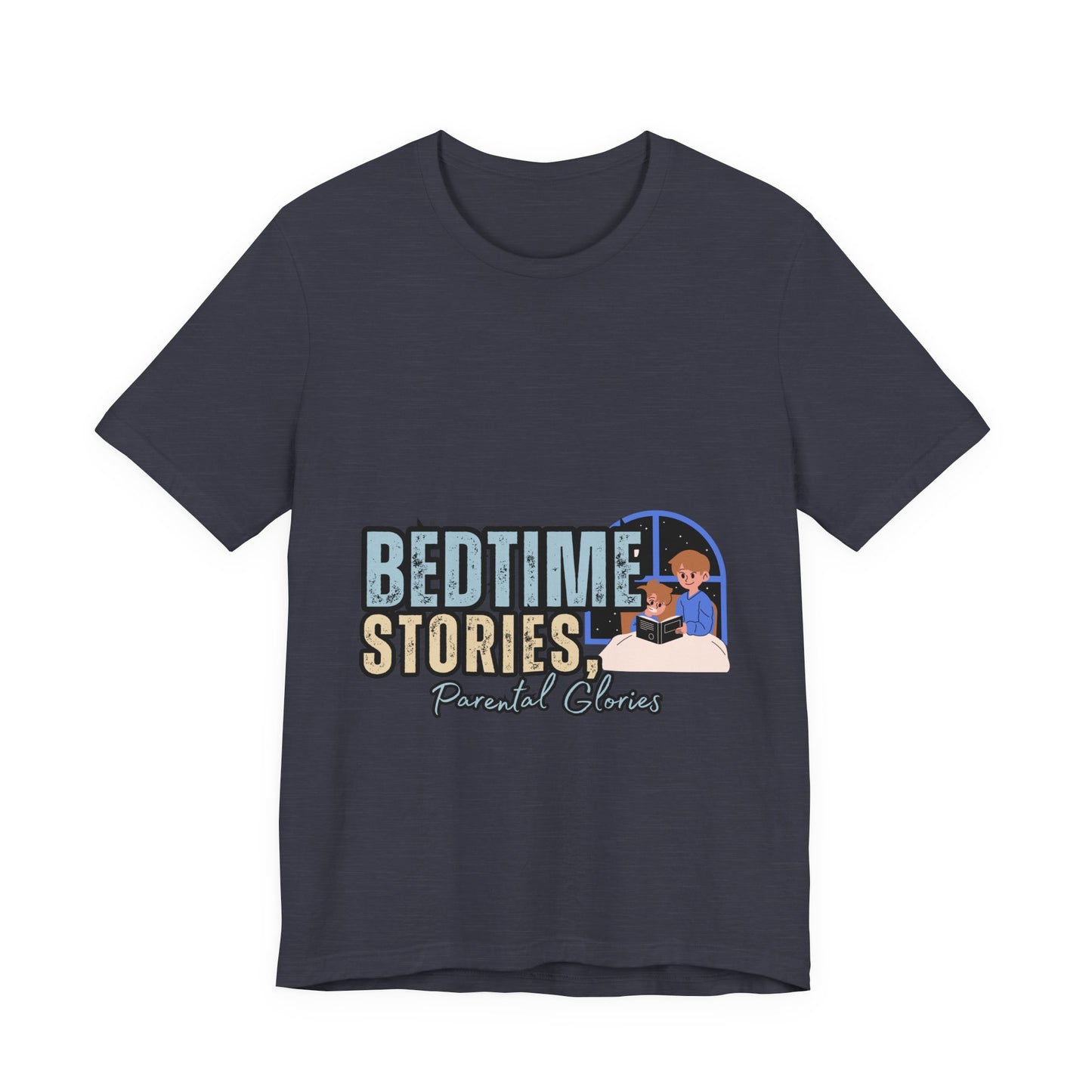 Bedtime Stories Unisex Tee, Cozy Sleep Shirt, Gift for Parents, Family Storytime T-shirt, Book Lovers Apparel