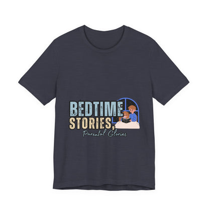 Bedtime Stories Unisex Tee, Cozy Sleep Shirt, Gift for Parents, Family Storytime T-shirt, Book Lovers Apparel