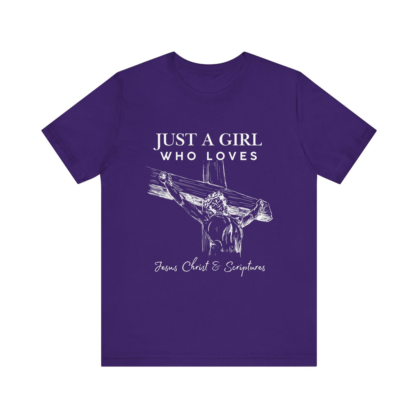 Just a Girl Who Loves Jesus Tee, Christian T-Shirt, Faith-Based Apparel, Inspirational Gift, Religious Fashion