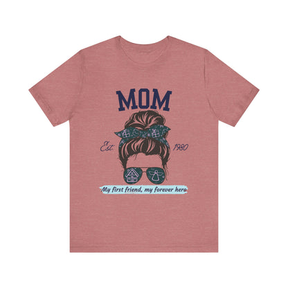 Mom Life Unisex Tee - Est. 1980, Gift for New Moms, Birthday Gift, Casual Wear, Mother's Day Shirt, Trendy Graphic T-Shirt