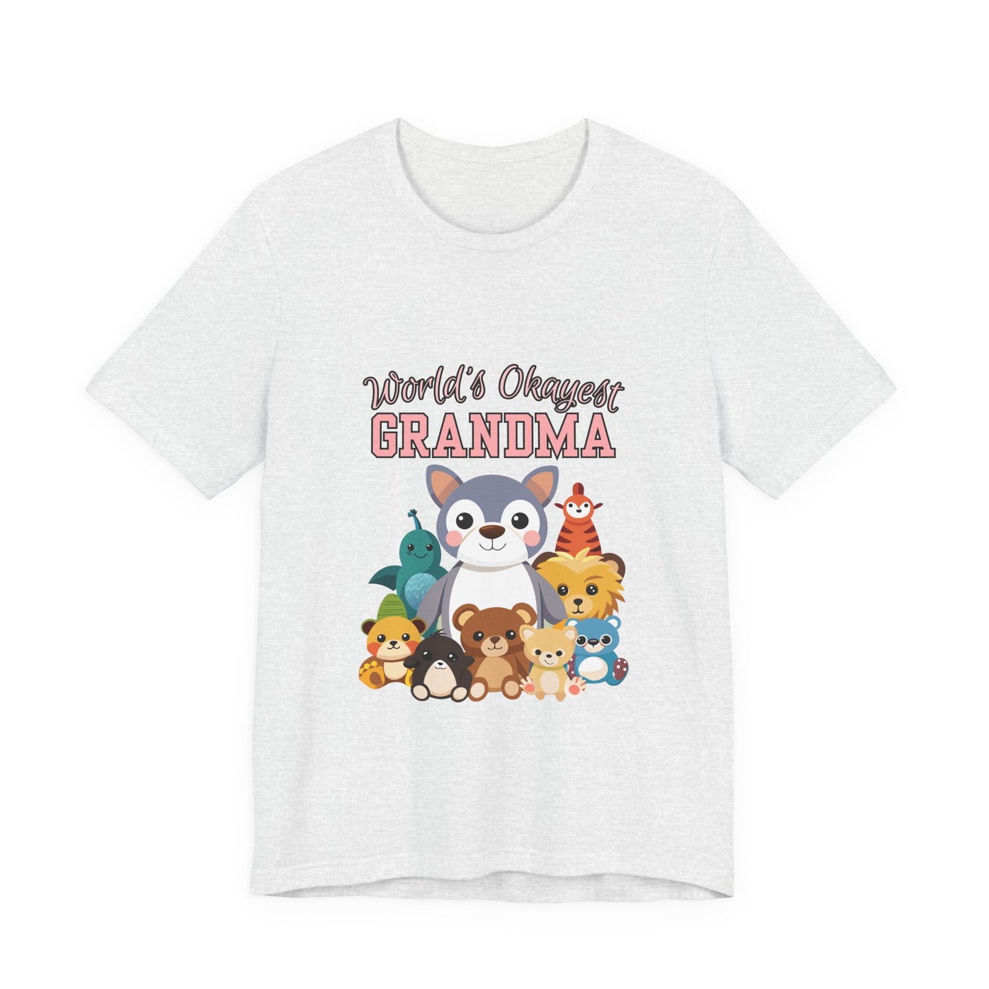 World's Okayest Grandma Tee, Cute Grandma Shirt, Animal Lover Gift, Funny Gift for Grandparents, Mother's Day Gift