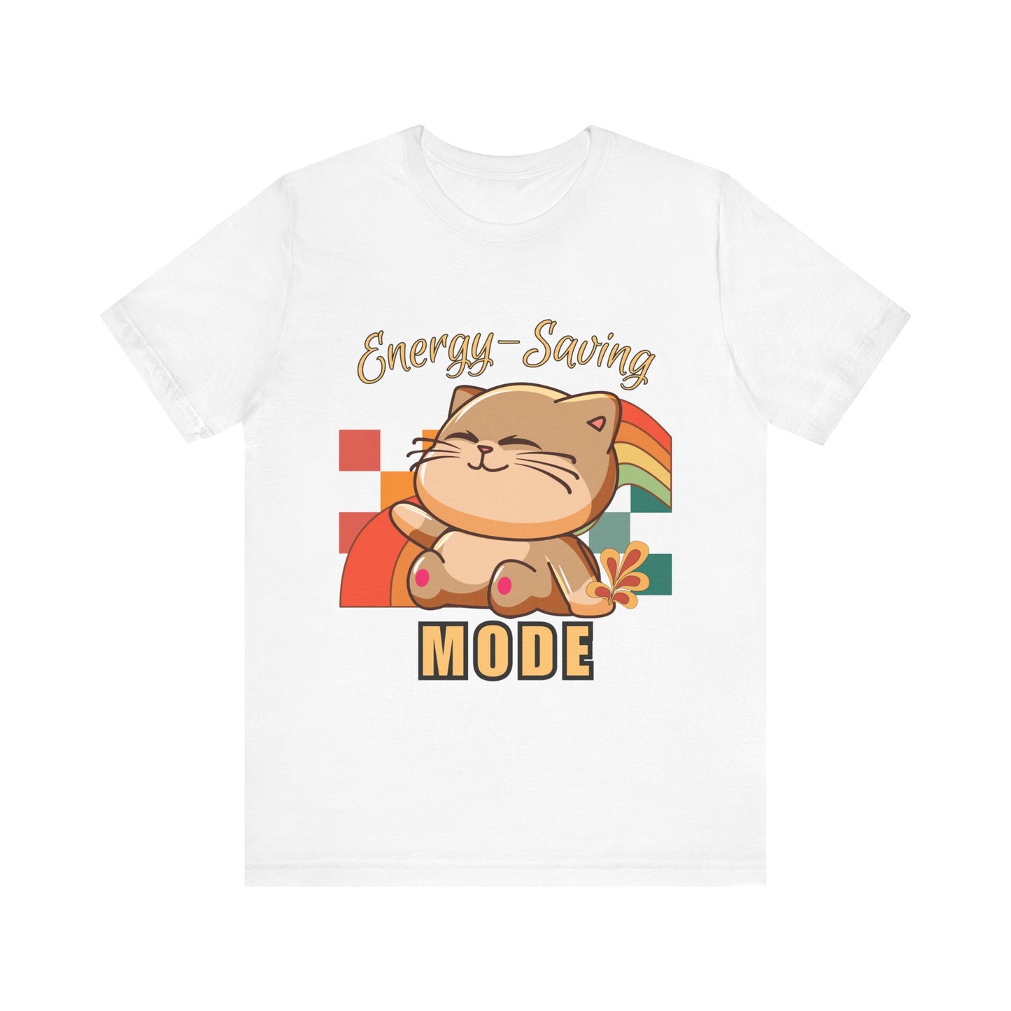 Energy Saving Mode, Snuggly Cat Mode Tee - Cute T-Shirt for Cat Lovers, Cozy Gift for Birthdays, Pet Lovers, Fun Fashion, Everyday Wear