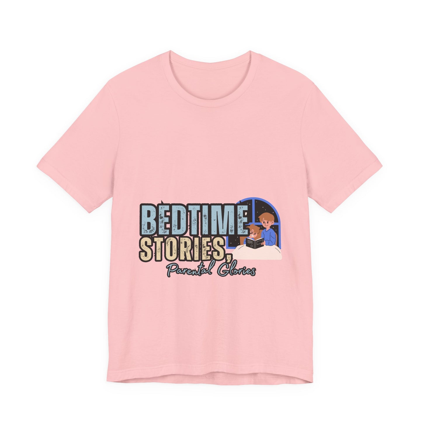 Bedtime Stories Unisex Tee, Cozy Sleep Shirt, Gift for Parents, Family Storytime T-shirt, Book Lovers Apparel