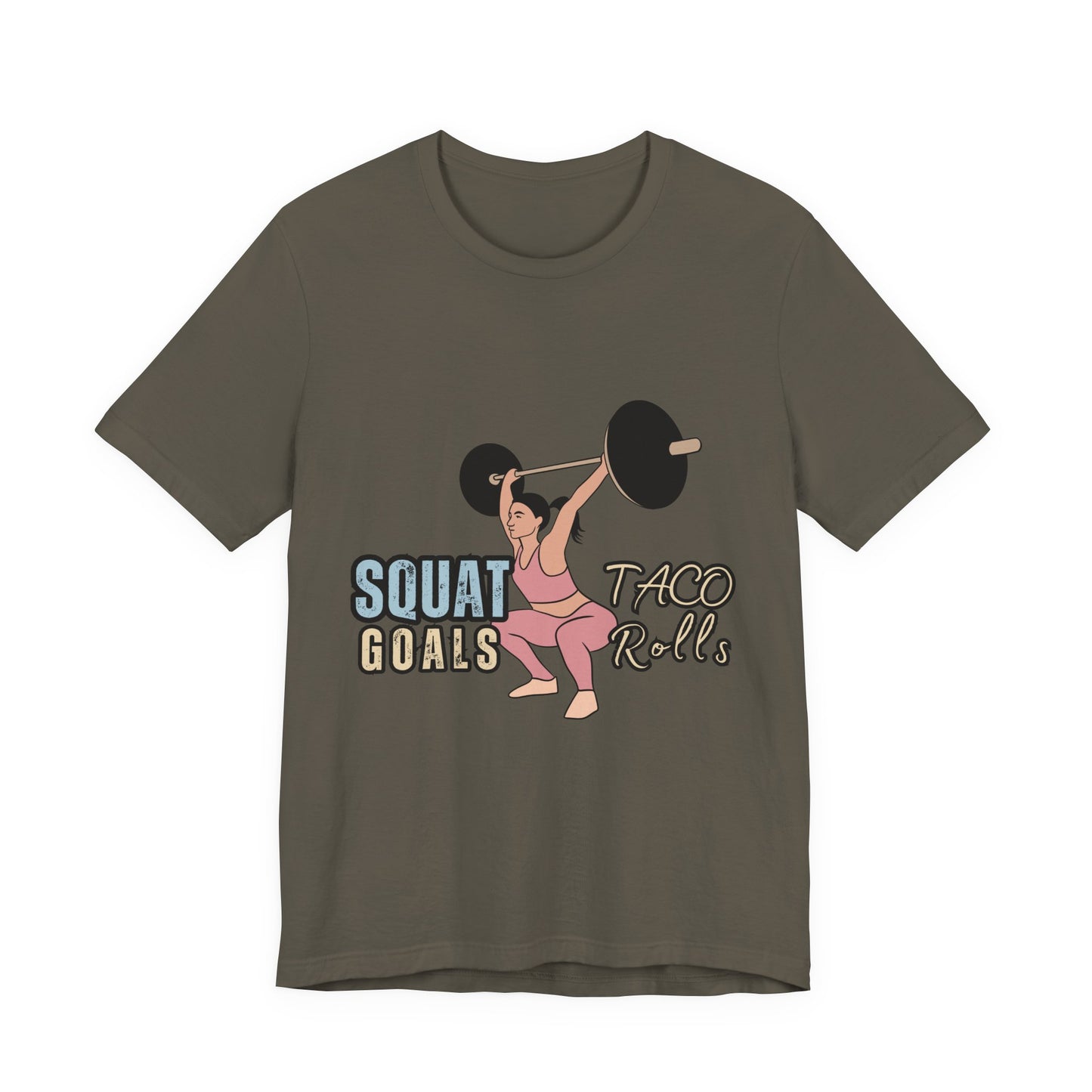 Squat Goals Unisex Jersey Tee, Funny Workout Shirt, Fitness Gift, Gym Apparel, Weightlifting Top, Motivational Tee