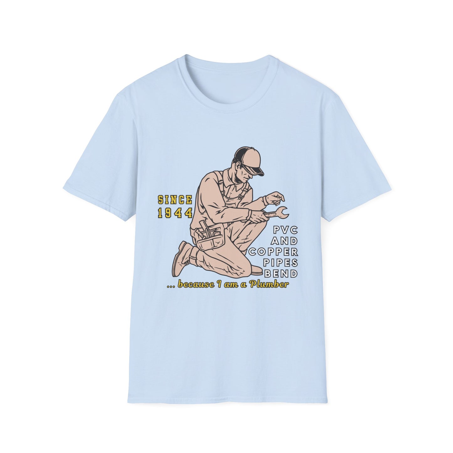 Vintage Plumber T-Shirt, Funny Plumbing Tee, Gift for Plumbers, Since 1944 Graphic Shirt, Unisex Softstyle Apparel