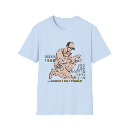 Vintage Plumber T-Shirt, Funny Plumbing Tee, Gift for Plumbers, Since 1944 Graphic Shirt, Unisex Softstyle Apparel
