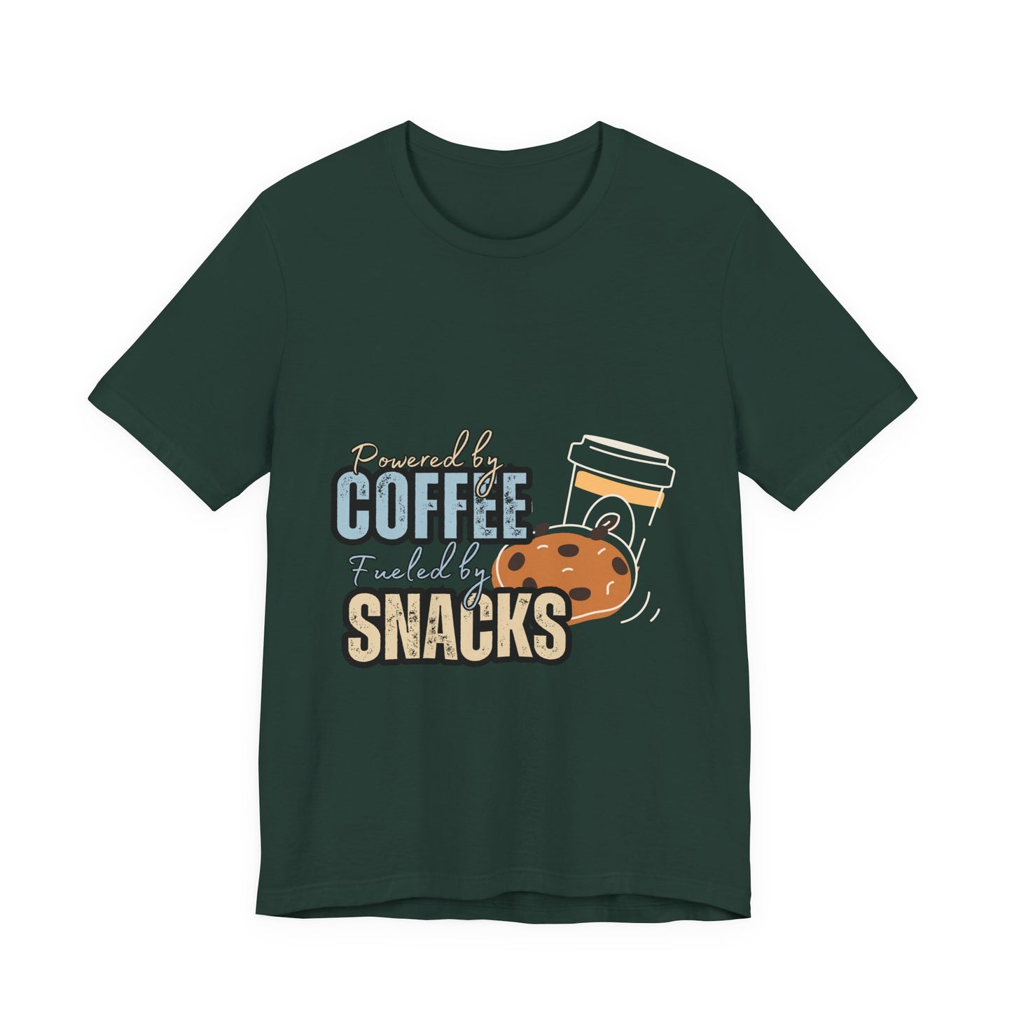 Coffee & Snacks Unisex Tee | Fun Graphic Shirt | Perfect for Coffee Lovers | Kitchen Gift | Foodie Apparel