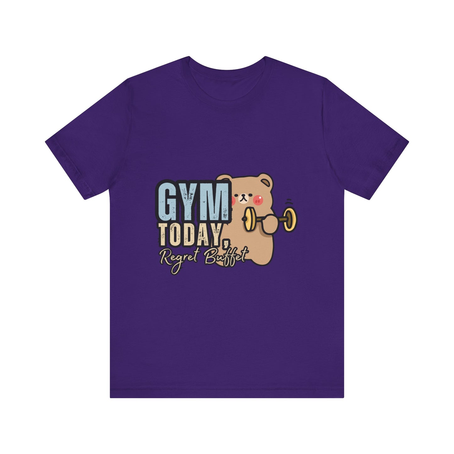 Adorable Gym Bear Unisex Tee - Perfect for Fitness Lovers, Cute Workout Shirt, Gift for Exercise Enthusiasts, Casual Wear, Fun Gym Apparel