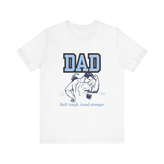 DAD Strong Unisex Jersey Tee, Father's Day Gift, Dad Humor Shirt, Comfortable Casual Top, Birthday Gift Tee, Everyday Wear