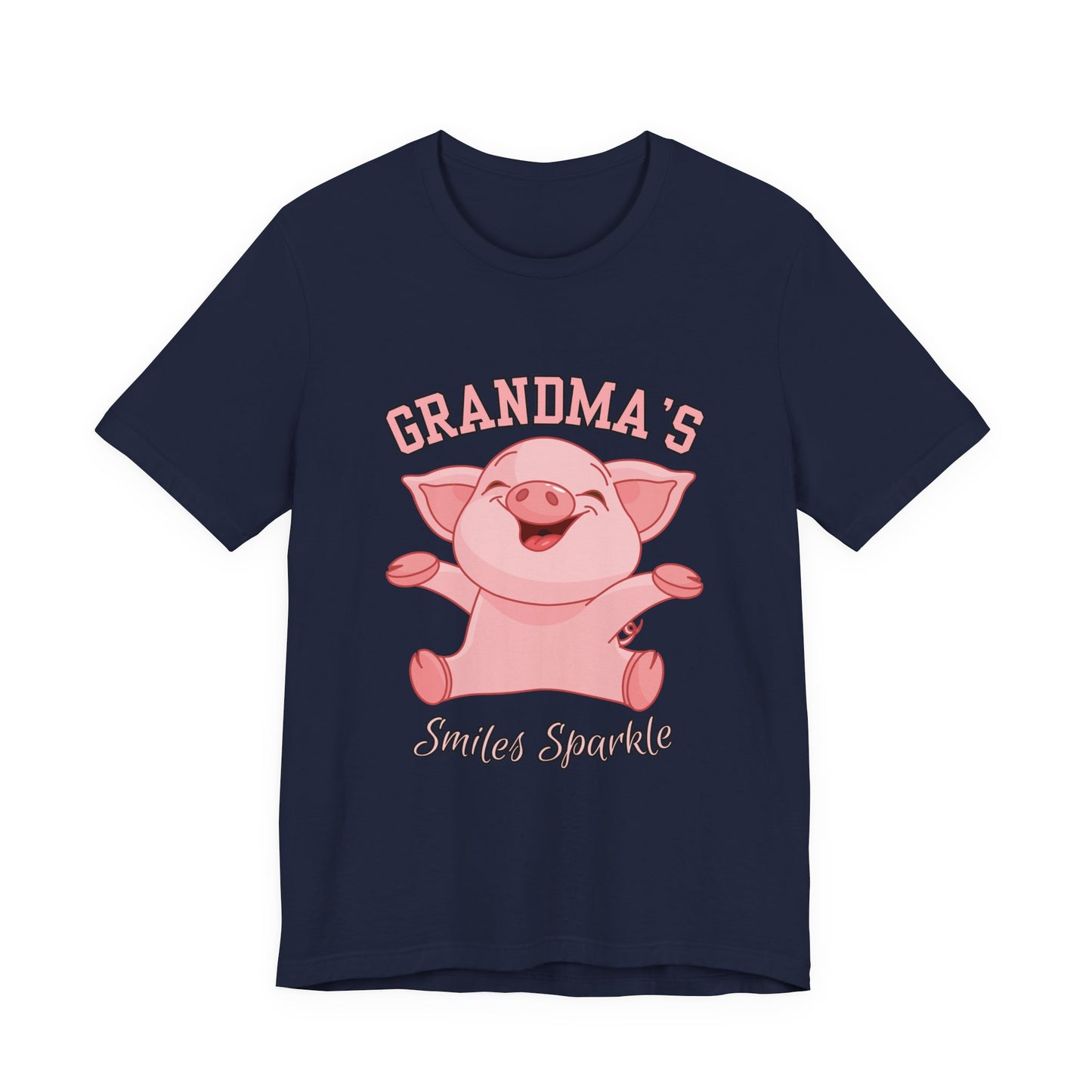 Grandma's Smiles Short Sleeve Tee, Cute Gift for Grandma, Family Gathering Shirt, Birthday Gift, Casual Wear, Fun Tee