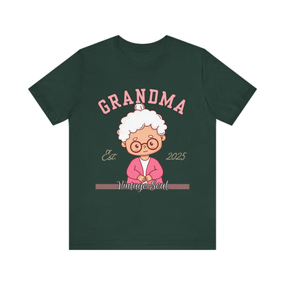 Vintage Grandma Unisex Tee - Perfect for Grandparents Day, Birthday Gift, Family Reunion Shirt, Cute Cartoon Design, Fun Casual Wear