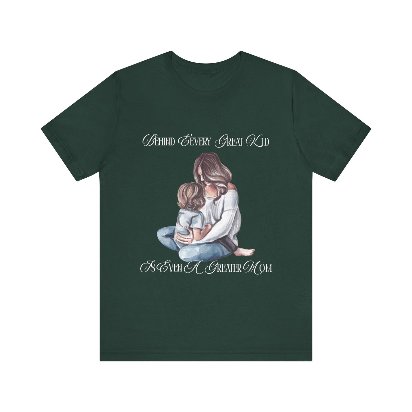 Behind Every Great Kid Unisex Tee | Perfect Gift for Moms, Inspirational Shirt, Mother's Day Tee, Family Time, Everyday Wear