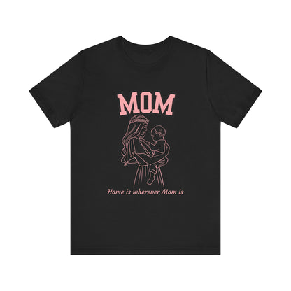 Mom Love Unisex Jersey Tee, Cute Gift for Mom, Mother’s Day Shirt, Casual Family Tee, Soft Cotton Top