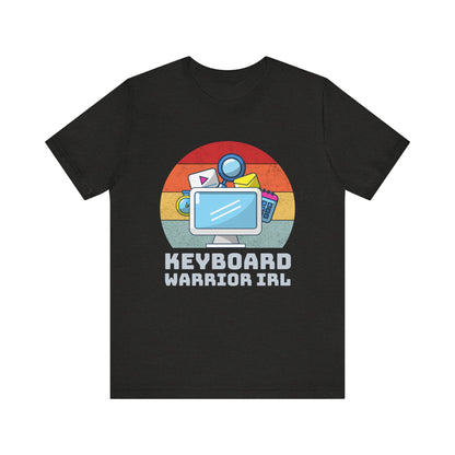 Playful Keyboard Warrior Tee, Gamer Shirt, Geek Fashion, Cute Coding Gift, Unisex Casual Tee, Retro Gaming Apparel
